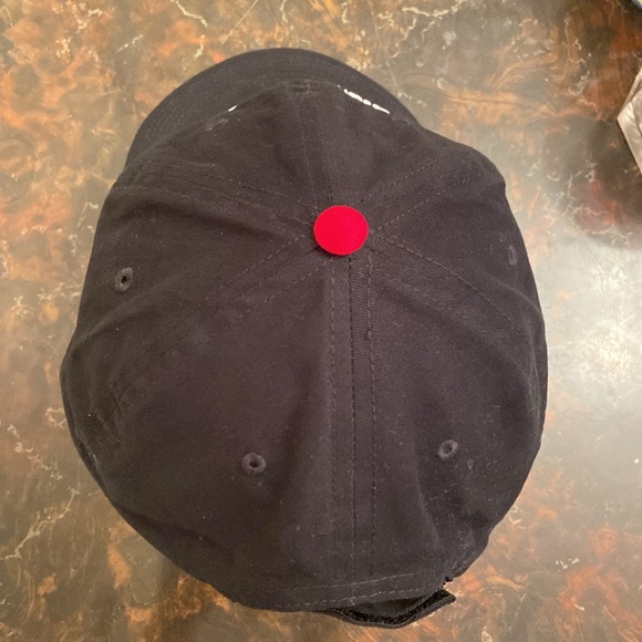 NWOT Otto Big Hairy Dog Baseball Cap Sheepdog  Black White Red One Size Velcro - Picture 8 of 12